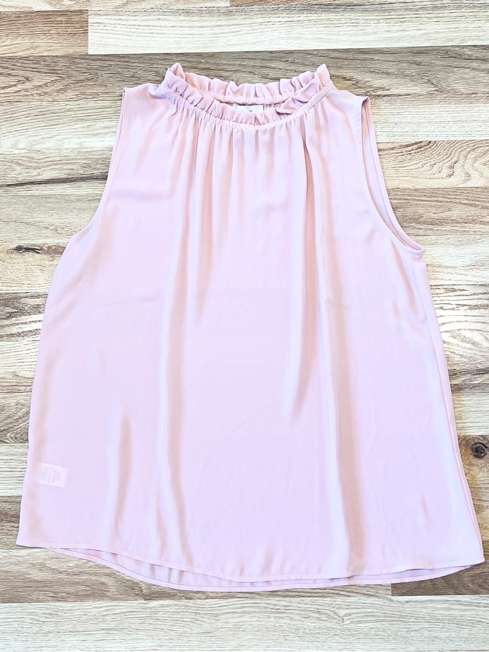 LOFT Soft Blush Ruffled Neck Sleeveless Top